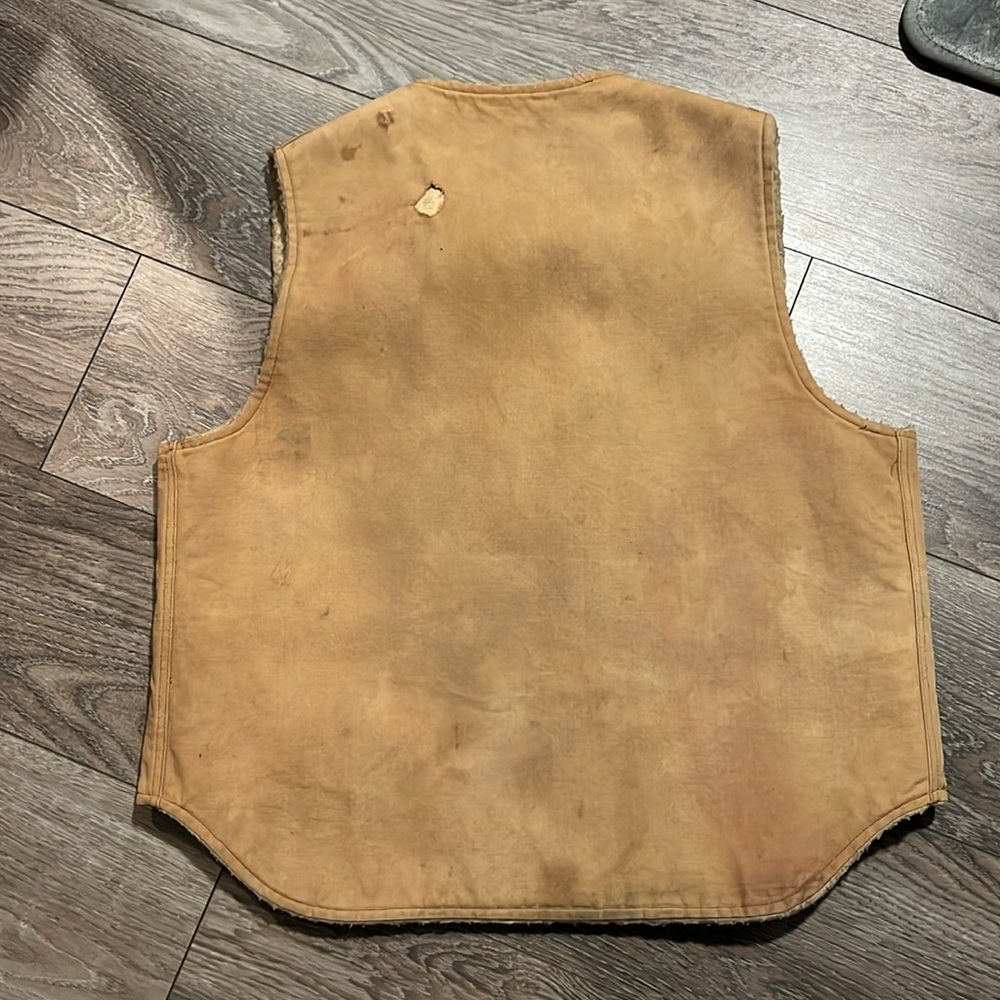 Vintage DISTRESSED men’s xl carhartt vest - Picture 5 of 8